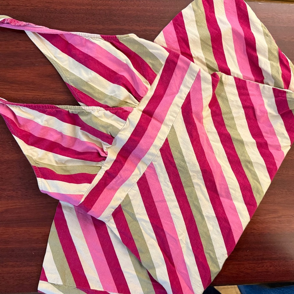 VINTAGE y2k Reitman's striped halter mini dress